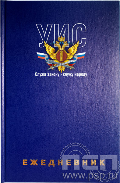 1.3.4.29. Ежедневник A5 синий "УИС России"
