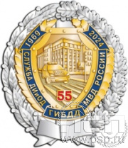 5.2(e). Нагрудный знак "55 лет Служба ДИиОД ГИБДД МВД России"
