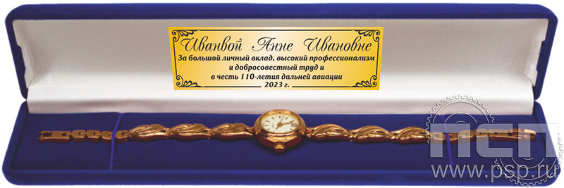 2.5.6. Футляр для часов с дарственной надписью "110 лет Дальняя Авиация ВВС России"
