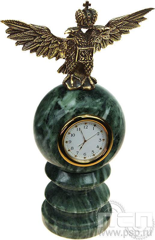 7.5.69. Часы Российский орел на шаре