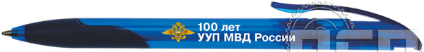 2597с. Ручка шариковая Challenger Soft Clear "100 лет УУП МВД России"