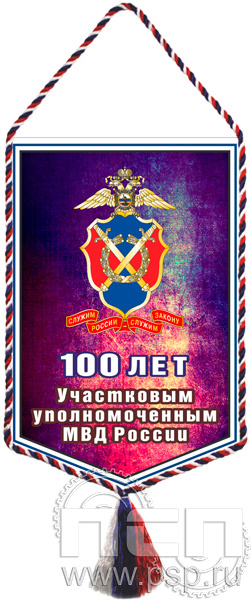 12.1.2. Вымпел тканевый "100 лет УУП МВД России"