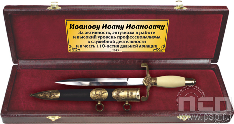 3.2.14. Кортик МВД Офицерский в футляре "110 лет Дальняя Авиация ВВС России"