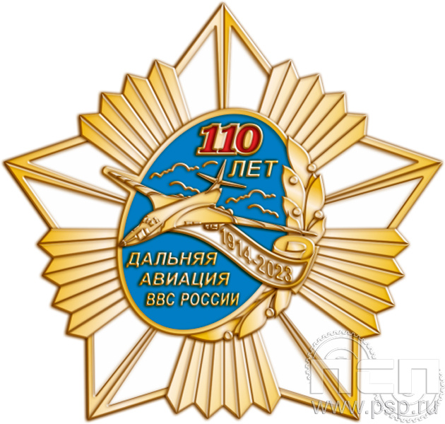 5.2(b). Нагрудный знак "110 лет Дальняя Авиация ВВС России"