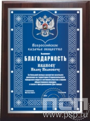 12.20.15. Поздравительный адрес в рамке "Всероссийское Казачье общество"
